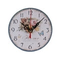 thumbnail image 1 of Xecvkr Vintage Style Antique Wood Wall Clock 12cm Diameter Analog Silent Movement for Home Kitchen Office Decor Battery Operated, 1 of 2