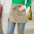 thumbnail image 1 of Xecvkr Waist Apron with Pockets Half Apron for Waiters Servers Restaurant Hotel Uniform Kitchen Cooking Workwear Polyester 60x40cm, 1 of 2