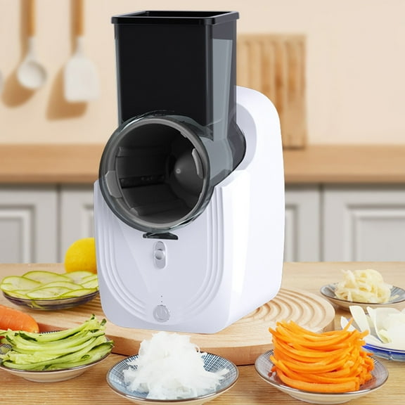 Xecvkr Whirlwind Vegetable Cutter Multi Functional Electric Slicer Grater Shredder Planer Kitchen Stainless Steel Blade Charging Home Tool 6.29x5.51x11.41in 1 Pc