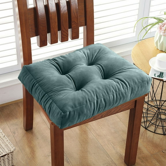 Xecvkr Winter Chair Cushion Thickened Non Slip Warm Seat Pad for Student Stool Tatami Chair Car Booster Memory Foam Added Flock Material 38cm