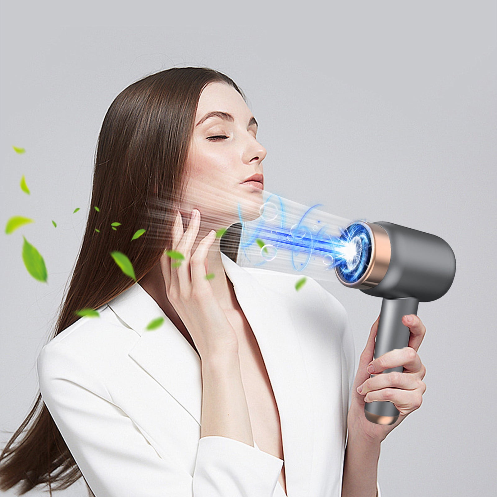Xecvkr Wireless Rechargeable Hair Dryer 3 Speeds Portable Home Use Office Camping Travel USB Battery Handheld Blow Dryer Low Noise Light Weight Adjustable 1 Unit