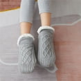 thumbnail image 1 of Xecvkr Women’s Winter Fleece Lined Slipper Socks Extra Warm Fuzzy Grippers Non-Slip Rubber Elastic Soft Gift US Size 6-10 Non-Allergic Cozy Home Girls 1pair, 1 of 5
