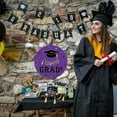 thumbnail image 1 of Xecvkr Wooden Graduation Door Plaque Hanging Circular Sign Congratulations Decor Class Season Party Hanging Entryway Wall Graduation Event 1Piece Purple, 1 of 5