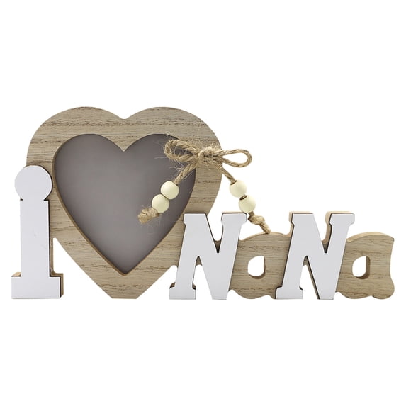 Xecvkr Wooden Love Letter Photo Frame Alphabet Wedding Heart Personalized Table Display Easy Install Festive Home Office Coffee Shop Unique Gift 1pc