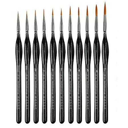 Xeede 11Pcs Detail Paint Brushes Set, Paint Brushes for Acrylic Painting, Miniature Paint Brushes, Art Painting Brushes, Micro Detail Paint Brush, Model Paint Brushes, Numbers Kit