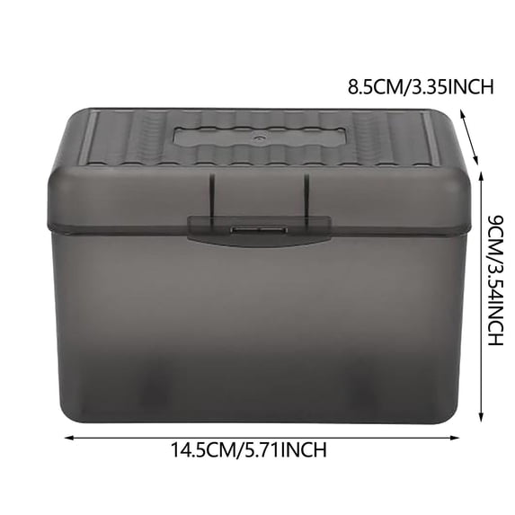 Xeede Index Card Box, Index Card Holder, 4"x 6" Index Cards File Box, Notecard Box Plastic Storage Organizer for Filling Cards, Notes, Flashcards, Recipes (Not Include Cards),Blue
