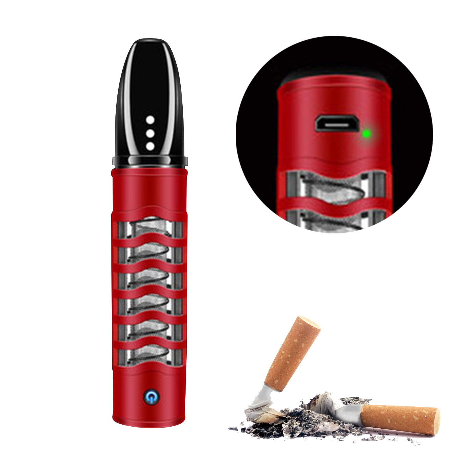 Xeede Portable Ashtray, Car Ashtray, Pocket Ashtray, Outdoor Car Home  Office Ashtray, Travel Ashtray, Smokeless Ashtray for Car, Outdoor Butt  Disposal Tube (0.86 x 4.53Inch)