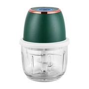 Xeejarui Food Blenderelectronic Mini Food Slicer Garlic Chopper Small Vegetable Processor Wireless Rechargeable Dicer Veggie Rolling Masher Onion Cut Mincer 300Ml Glass Bowl 4 (Green)
