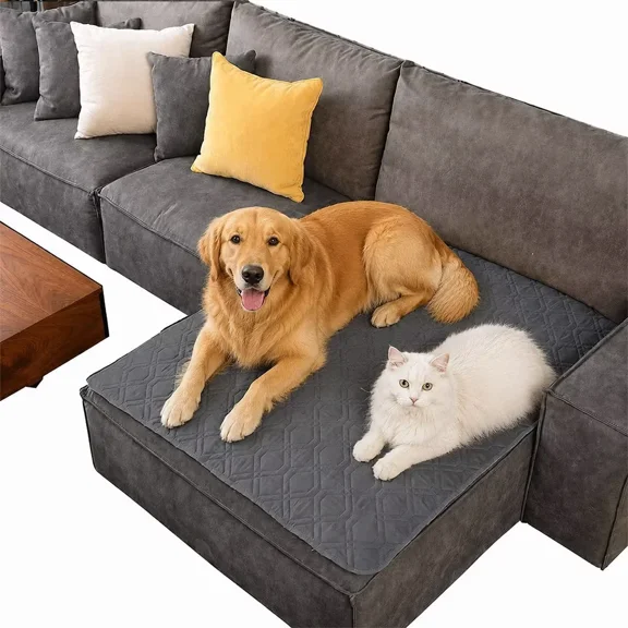 Xekoro Dog Bed Cover, Stronger Waterproof Pet Blanket, Scratch Proof Furniture Protector for Dogs Cats, Reversible Cover 40x50 Inch, Light Grey