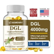 Xemenry DGL Deglycyrrhizinated Licorice Extract 4000mg - Digestive Support, Gut Health(30/60/120pcs)