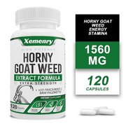 Xemenry Horny Goat Weed 1560mg -Maca, Saw Palmetto,Panax Ginseng -Testosterone Booster(30/60/120pcs)