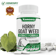 Xemenry Horny Goat Weed 1560mg -Maca, Saw Palmetto,Panax Ginseng -Testosterone Booster(30/60/120pcs)