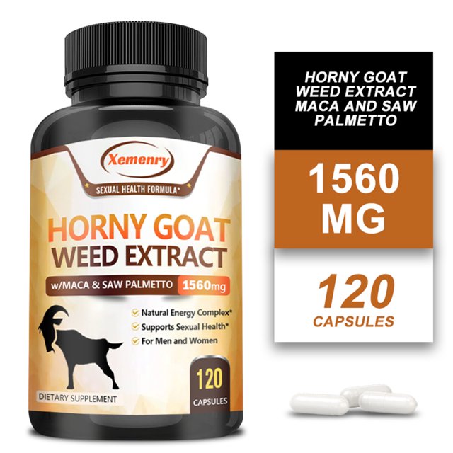 Xemenry Horny Goat Weed Extract 1560mg with Maca, Saw Palmetto