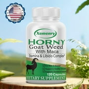 Xemenry Horny Goat Weed with Maca1600mg - Supports Male Stamina and Strength (30/60/120pcs)