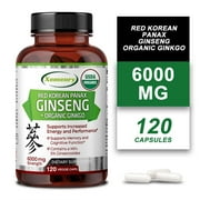 Xemenry Red Korean Panax Ginseng + Organic Ginkgo - Testosterone Booster for Men (30/60/120pcs)