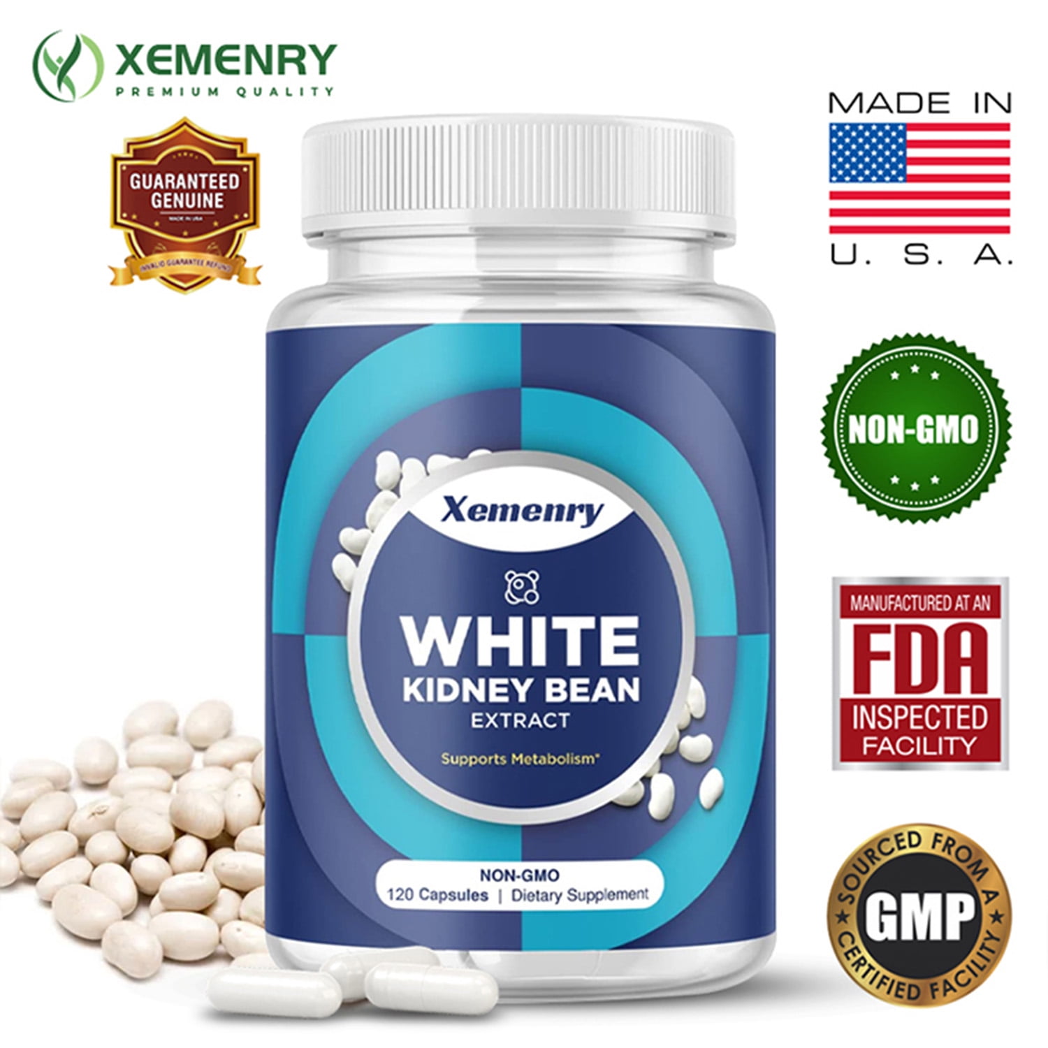 Xemenry White Kidney Bean Extract Weight Loss, Appetite Suppression