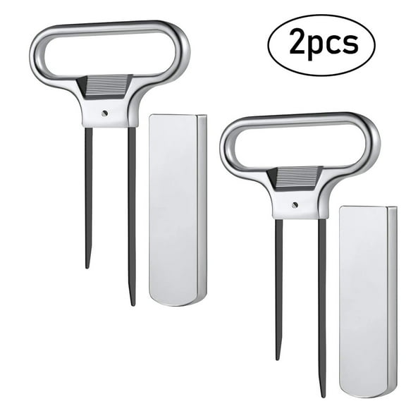 Xemplaro 2pcs Cork Puller Wine Bottle Beer Opener Two-Prong Cork Puller with Cover for Wine Bottles Champagne Wine Lovers