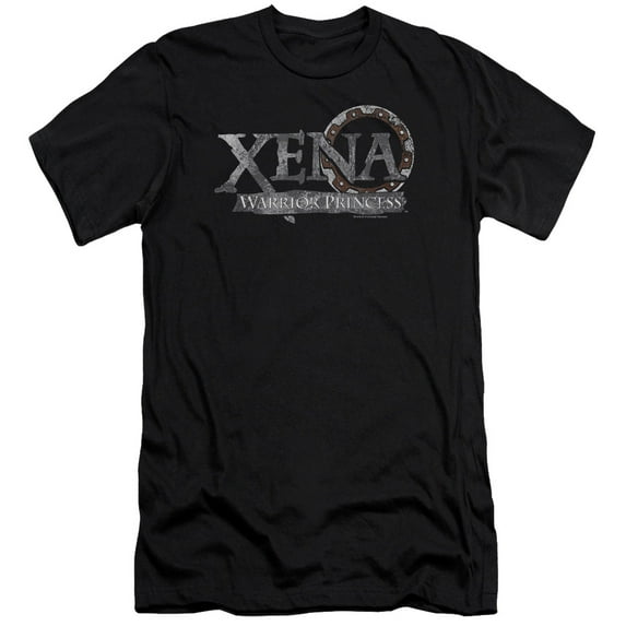 Xena Battered Logo Adult 30/1 T-Shirt Black