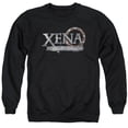thumbnail image 1 of Xena Battered Logo Adult Crewneck Sweatshirt Black, 1 of 1