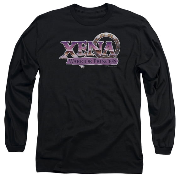Xena Logo Long Sleeve Adult 18/1 T-Shirt Black