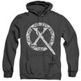 thumbnail image 1 of Xena Sigil Adult Heather Hoodie Sweatshirt Black, 1 of 1