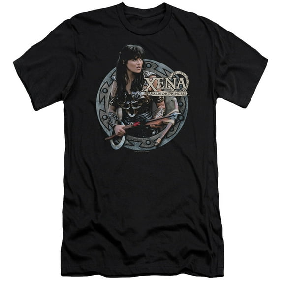 Xena The Warrior Premium Adult Slim Fit 30/1 T-Shirt Black