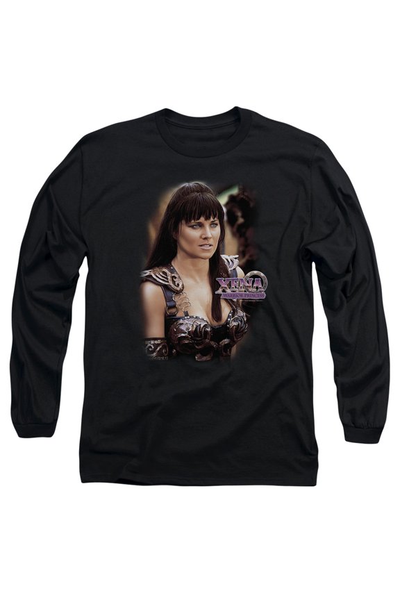 Xena Warrior Princess Long Sleeve Adult 18/1 T-Shirt Black