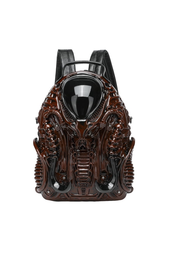 Halloween Backpack Unisex Creative Travel Backpack Xenomorph Shaped Backpack Cool Predalien Handbag Novelty Backpack