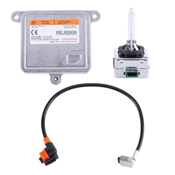 Xenon Ballast Control Unit +HID Bulb Wire Kit for Chevy Blazer Impala Malibu Suburban Tahoe, Replaces 20928264