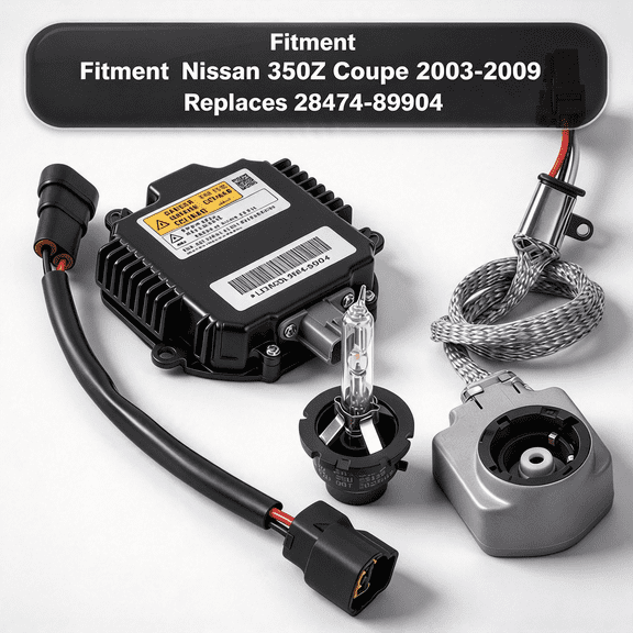 Xenon HID Headlight Ballast Control Unit with D2S Bulb & Igniter Module Compatible with Nissan 350Z 370Z Altima Maxima Murano Rogue, Infiniti EX35 EX37 QX60 QX70 QX80 Q70 G35 G37