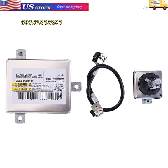 Xenon Headlight Ballast Control Unit Module Set with D3S Bulb Compatible for Macan 2015-2018 Replaces 99161832303