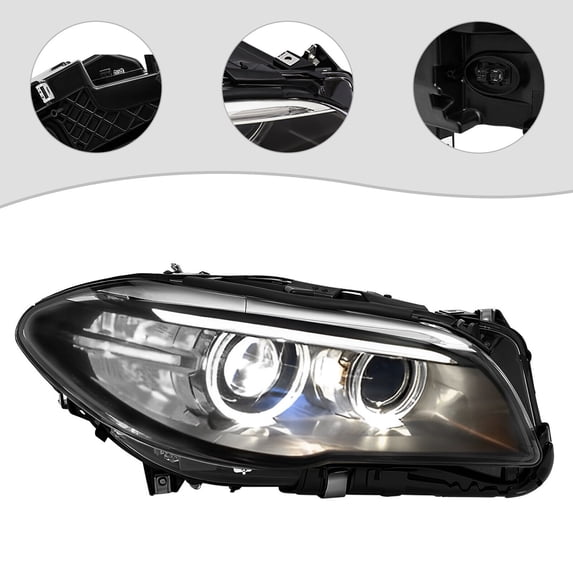Xenon Headlight For 2014-2017 BMW 5 Series F10 HID Headlamp Right Passenger Side