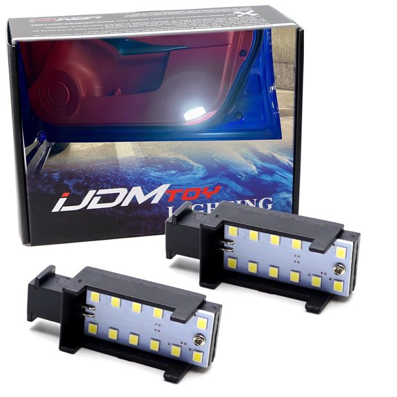 Xenon White 12-SMD Full LED Under Side Door Courtesy Light Modules For Lexus New 22-up LS RX TX GX UX LX, Toyota 22-up Tundra, 23-up Sequoia, Replace OEM Single LED Unit