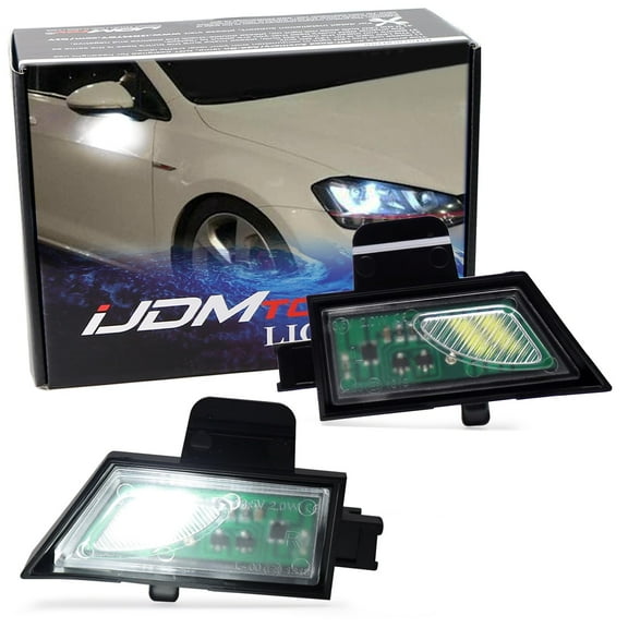 Xenon White 18-SMD Full LED Under Side Mirror Puddle Lights For Volkswagen 2012-21 MK7 Golf 7, e-Golf, GTI, Sportsvan, 2015-20 Touran