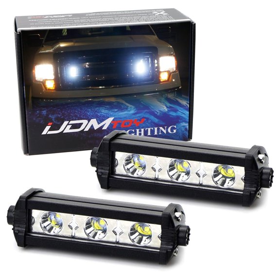 Xenon White 3-Chipset High Power LED Daytime Running Light Kit For Behind The Grille or Lower Bumper Insert Area