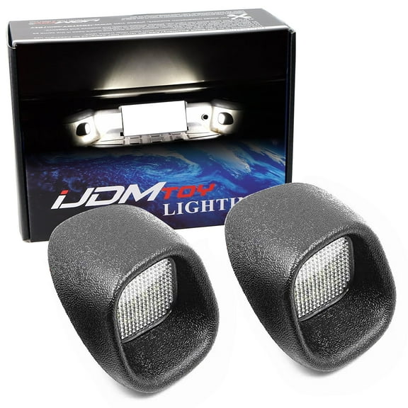 Xenon White 3W Full LED License Plate Light Kit For Chevy 1998-05 Blazer S10, GMC Jimmy Sonoma Pickups, Powered By 18-Piece LED Diodes