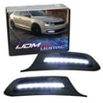 thumbnail image 1 of Xenon White LED Daytime Running Lights For Volkswagen: 2011-2014 MK6 Jetta, OEM Fit DRL Bezel Assembly Powered by (9) High Power LED Lights Each Lamp, 1 of 9