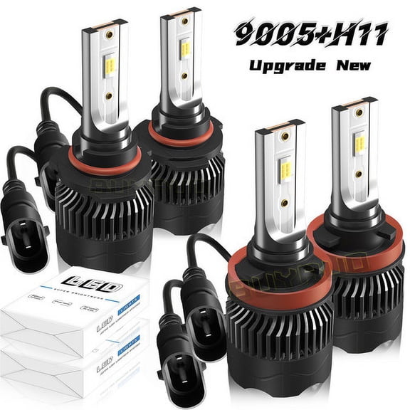 Xenon White LED Headlight Bulbs Kit High & Low Beam for 2017-2020 Honda Ridgeline