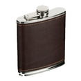thumbnail image 1 of Xeoereki Men Faux Leather Wrapped Stainless Steel Vodka Whiskey Alcohol Hip Flask 5-9oz, 1 of 1