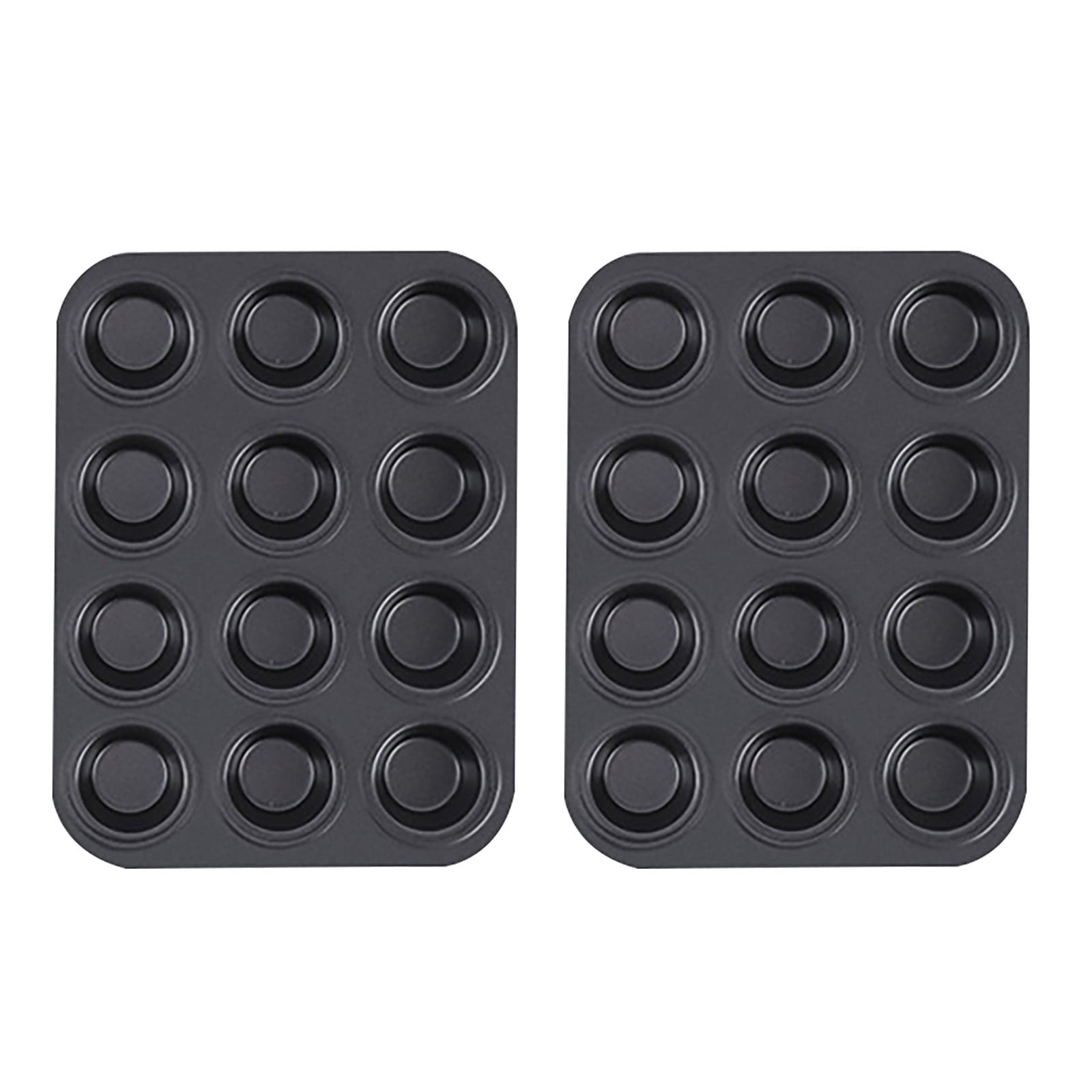 Xerdsx 12 Hole Muffin Pan Baking Utensils Nonstick Cupcake Baking Pan Mini Pie Baking Pan Heavy