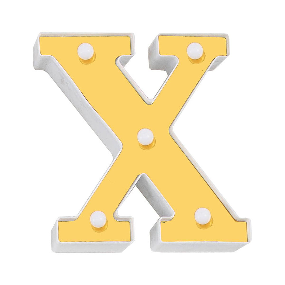 Xerdsx Alphabet LED Letter Lights Up White Plastic Letters Standing