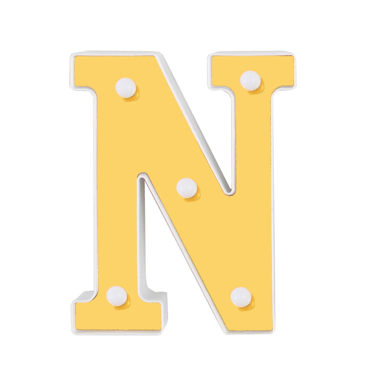 Xerdsx Alphabet LED Letter Lights Up White Plastic Letters Standing