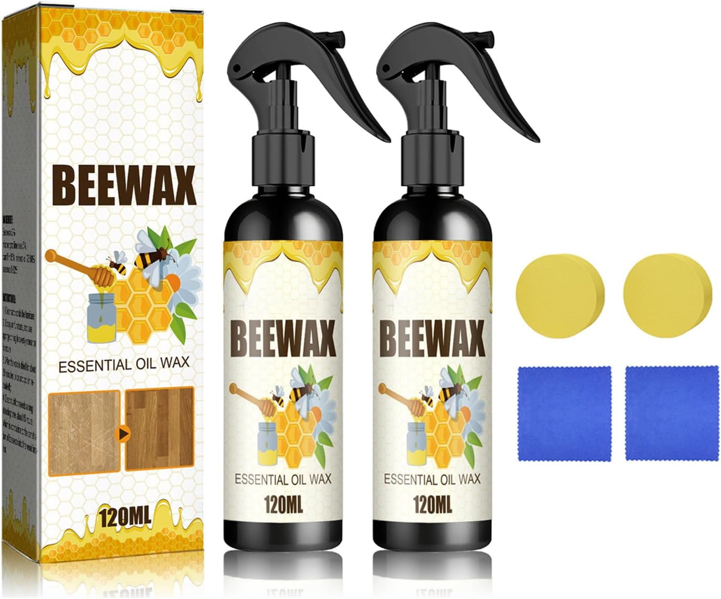 Xerdsx Beeswax Furniture Polish, 120ml Natural MicroMolecularized Beeswax Spray, Beeswax Spray