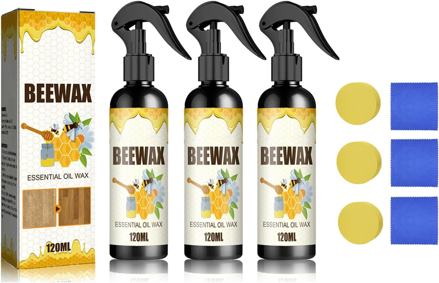 Xerdsx Beeswax Furniture Polish, 120ml Natural MicroMolecularized Beeswax Spray, Beeswax Spray