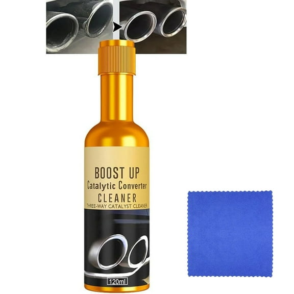 Xerdsx Catalytic Converter Cleaner for Car Engine Boost Up Oxygen Sensor The Fuel Injectors Exhaust Pipe Cleaning Additive, With Towel