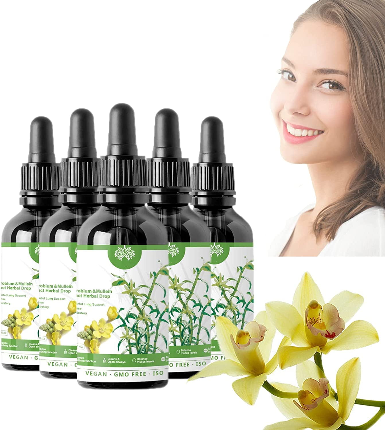 Xerdsx Clearbreath Dendrobium & Mullein Extract Powerful Lung Support, Clear Breath Dendrobium