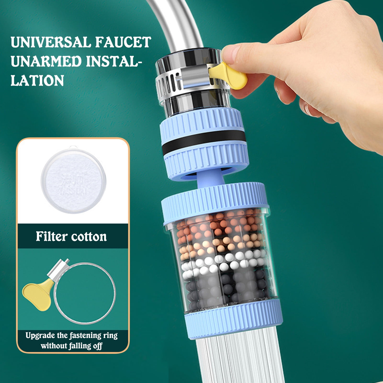 Xerdsx Faucet Filter Household Tap Water Purifier Kitchen Faucet Filter
