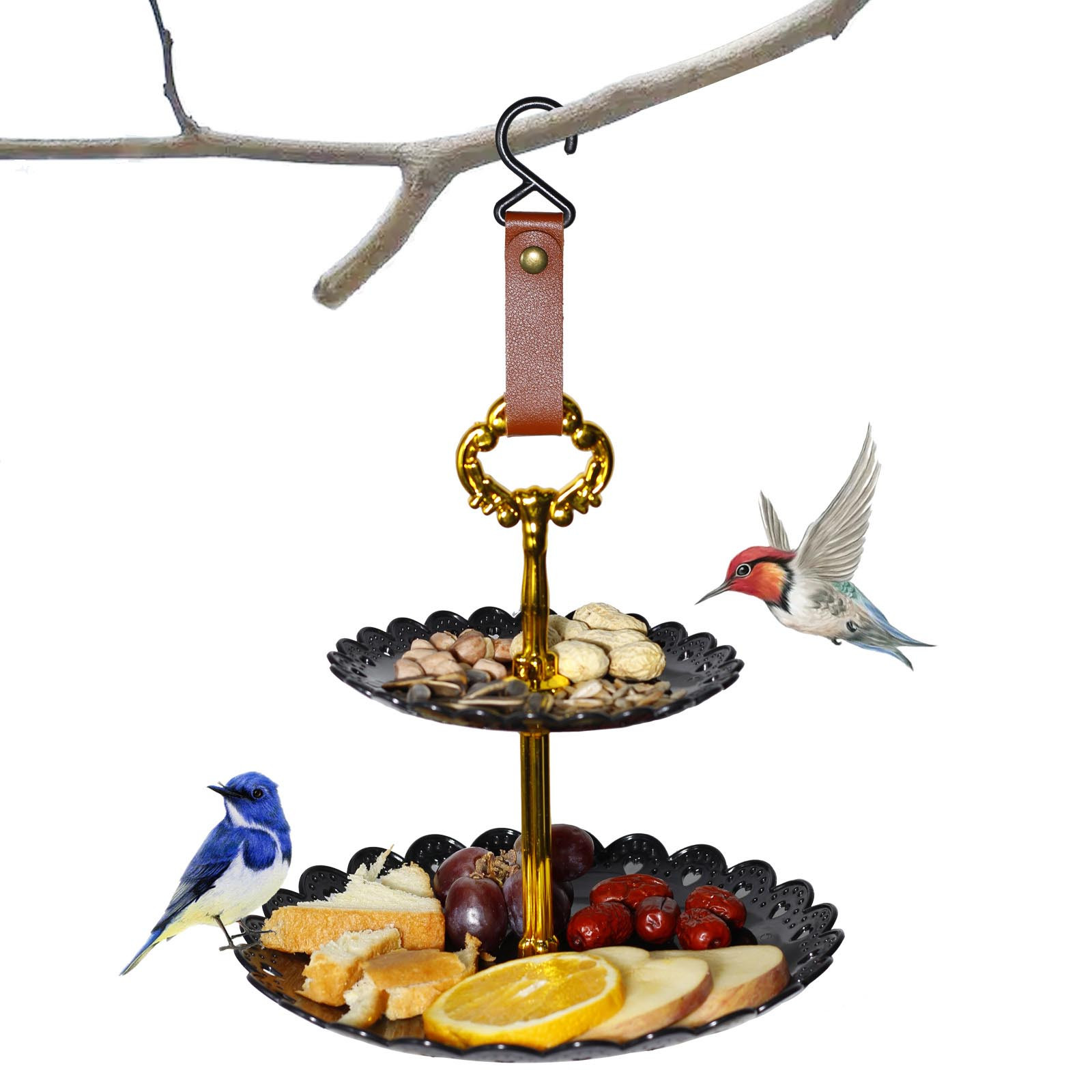Xerdsx Heated Hummingbird Feeder, Hummingbird Feeder Double Layer Bird