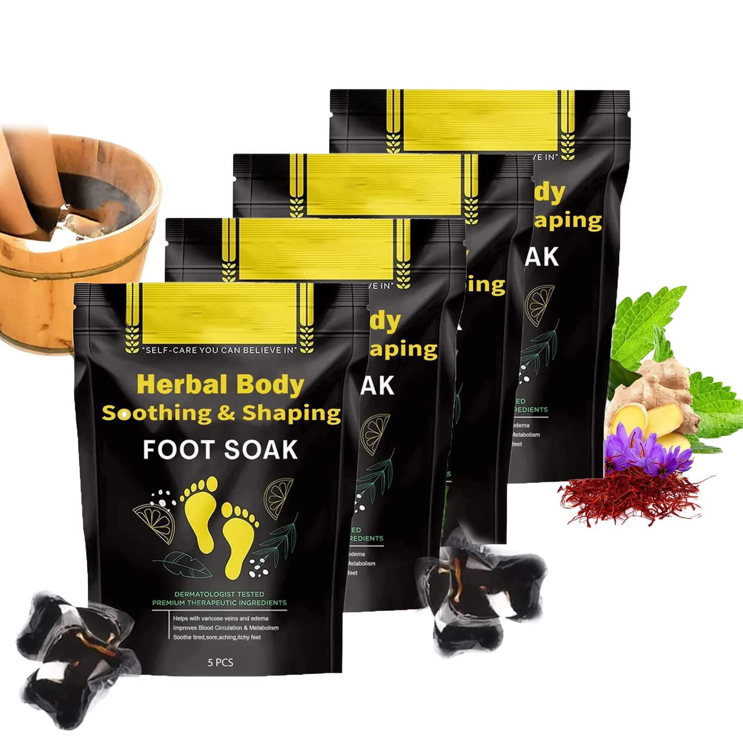 Xerdsx Herbal Detox&Shaping Cleansing Foot Soak Beads，Body Detox Foot