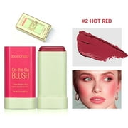 Xerdsx Multi-Use Makeup Blush Stick | Solid Moisturizer Stick | Shadow Lips Cheek Blusher Pink Red Orange Waterproof Peach Creamy Makeup